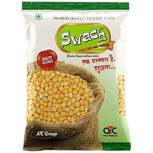 Swach Bhuna Chana Without Skin - High In Protein, Boosts Overall Energy, 250 g Pouch 