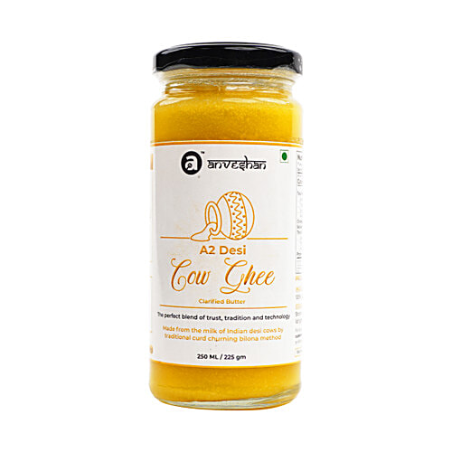 Buy Anveshan A2 Desi Cow Ghee Bilona Churned, Light On Gut, Lab