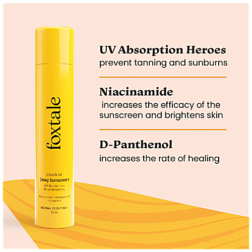 Buy foxtale CoverUp Dewy Sunscreen, SPF 50+ PA++++ Broad Spectrum