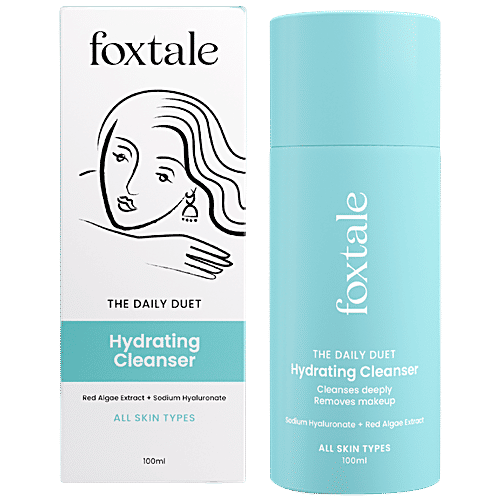 Foxtale The Daily Duet Hydrating Cleanser - Cleanses Deeply, Removes Makeup, 100 ml  