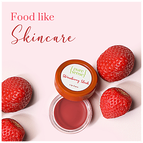 PureSense Strawberry Slush Lip Balm - Vitamin A & E, For Dry, Chapped Lips, 5 g  
