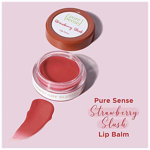 PureSense Strawberry Slush Lip Balm - Vitamin A & E, For Dry, Chapped Lips, 5 g  