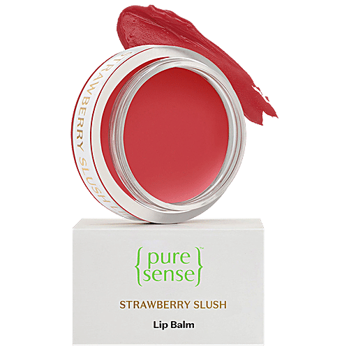 PureSense Strawberry Slush Lip Balm - Vitamin A & E, For Dry, Chapped Lips, 5 g  