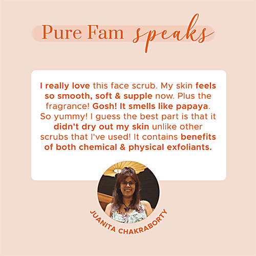 Buy PureSense Natural Papaya Face Scrub Niacinamide & Pomegranate