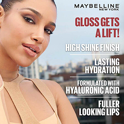Maybelline New York Lifter Gloss - Moisturizing, Tinted Lip Gloss, With Hyaluronic Acid, Non-Sticky Formula, 5.4 ml Topaz 