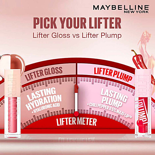 Maybelline New York Lifter Gloss - Moisturizing, Tinted Lip Gloss, With Hyaluronic Acid, Non-Sticky Formula, 5.4 ml Topaz 