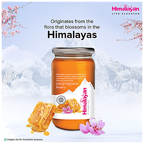 Himalayan Elevation Samvatsara Honey - Pure & Natural, NMR Tested, No Added Preservatives & Sweeteners, 250 g  