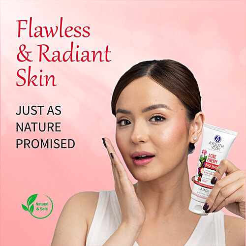 Ayouthveda Acne Enemy Face Wash Gel - Balances Excess Oil Protection, Purifies Skin, 100 ml