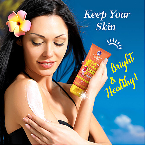 Ayouthveda Sun Turn+ Cream - SPF 50, With Vitamin E, UVA, UVB, PA++ Protection, 100 g