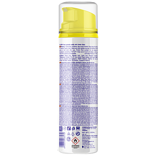 VI-JOHN  Shaving Foam Lemon For Oily Skin - Vitamin E Enriched, With Tea Tree Oil, 200 ml  