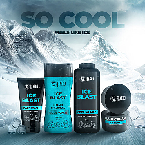 Beardo Ice Blast Cooling Talc For Men - Instant Freshness, 250 g
