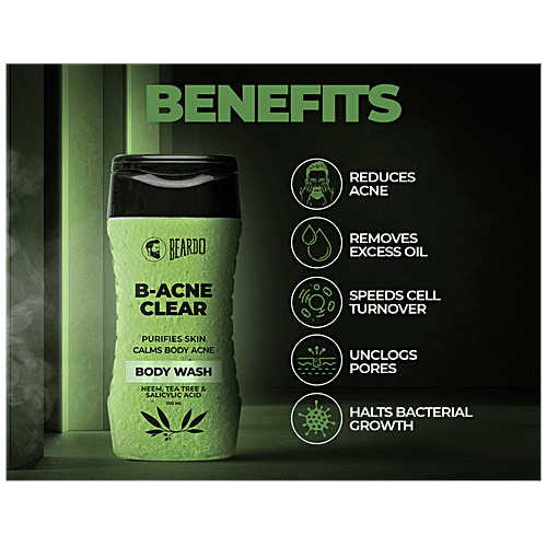 Buy Beardo BAcne Clear Body Wash Purifies Skin & Calms Acne, Anti