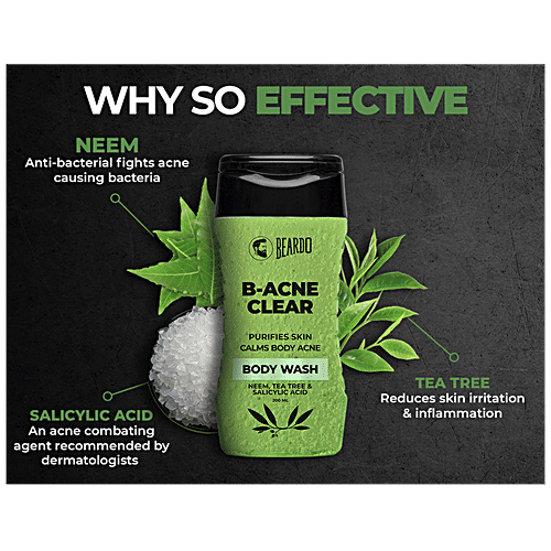 Buy Beardo BAcne Clear Body Wash Purifies Skin & Calms Acne, Anti