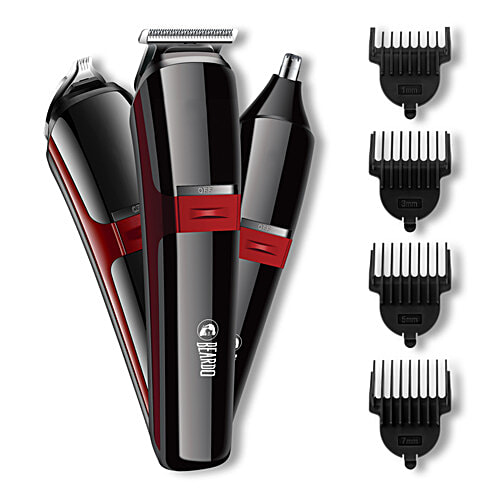Beardo Ape-X 3-In-1 Multipurpose Trimmer Grooming Kit For Men - USB Charge, 120 g  Trimmer, Shaver, Ear & Nose Trimmer, Stainless Steel self-sharpening blades