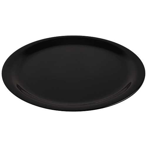 Buy Dinewell Round Dinner Plate Black, Melamine, Dishwasher Safe Online at Best Price of Rs