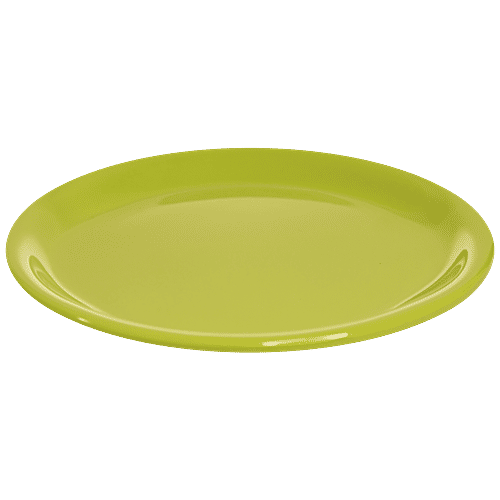 Buy Dinewell Round Dinner Plate Green, Melamine, Dishwasher Safe