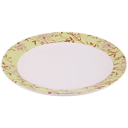 Dinewell Eco Urmi Dinner Plate Round - Paisley, Melamine, Dishwasher Safe, 220 ml  