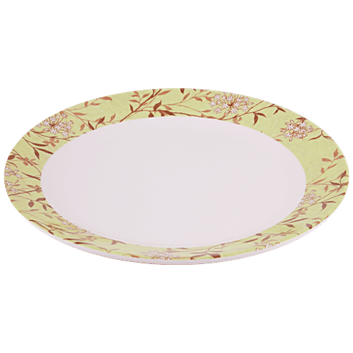 Dinewell Eco Urmi Dinner Plate Round - Paisley, Melamine, Dishwasher Safe, 220 ml  