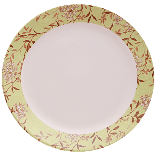 Dinewell Eco Urmi Dinner Plate Round - Paisley, Melamine, Dishwasher Safe, 220 ml  