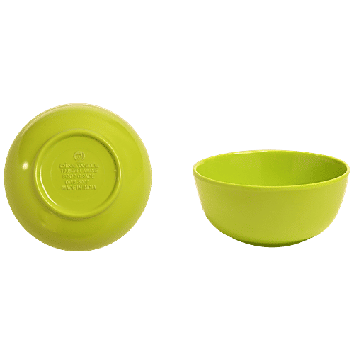Buy Dinewell Veg Bowl Round Green, Melamine, Dishwasher Safe, BPA