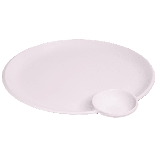 Buy Dinewell Chip & Dip Platter Round White, Melamine, Dishwasher