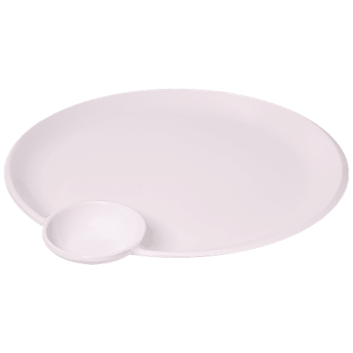 Buy Dinewell Chip & Dip Platter Round White, Melamine, Dishwasher