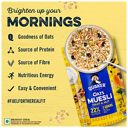 Buy Quaker Oats Muesli Fruit & Nut, High In Protein Online at Best