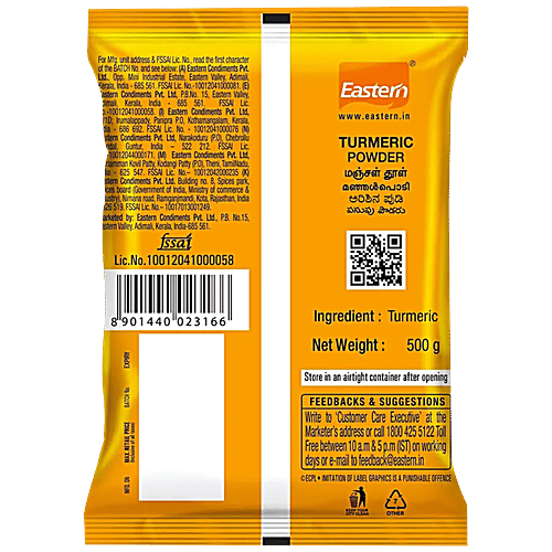 Eastern Turmeric Powder/Arisina Pudi, 500 g Pouch 