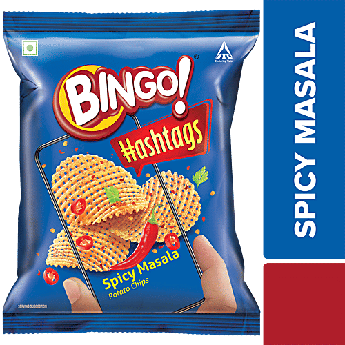 Buy Bingo Hashtags Spicy Masala, Unique Flavour, Crispy Online at