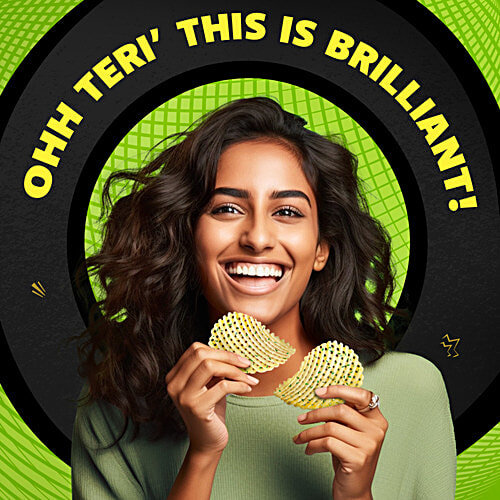 Bingo! Hashtags Cream & Onion Potato Chips, 53 g Pouch 