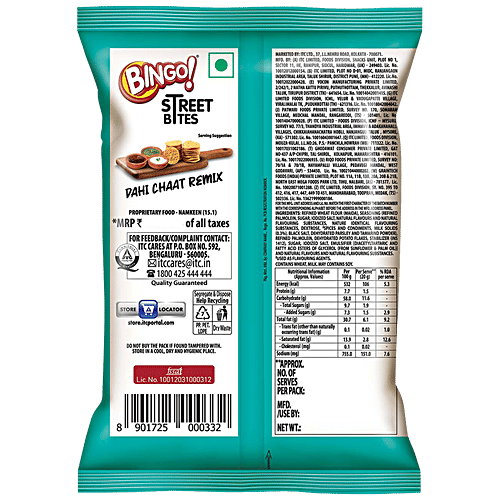 Buy Bingo Street Bites Dahi Chaat Remix, Unique Flavour, Crispy Online at Best Price of Rs 10