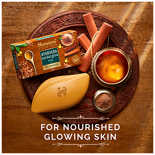 Buy Himalaya Ayurveda Sandal Glow Soap Nourishes & Softens Skin, Long