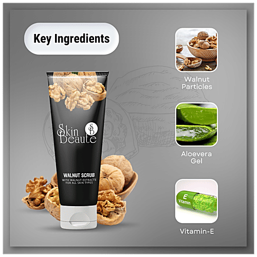 Skin Beaute Skin Walnut Scrub - Removes Dead Skin Cells, Tightens Sluggish Skin, 40 g  