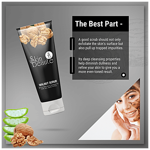 Skin Beaute Skin Walnut Scrub - Removes Dead Skin Cells, Tightens Sluggish Skin, 40 g  