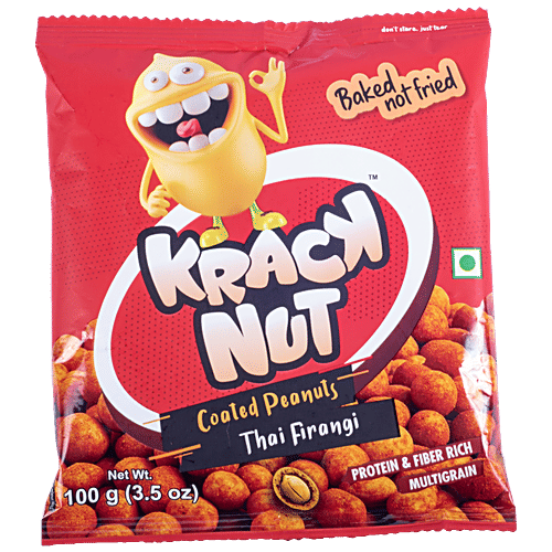 Kracknut Coated Peanuts - Thai Firangi, Crispy Savoury Snack, 100 g  