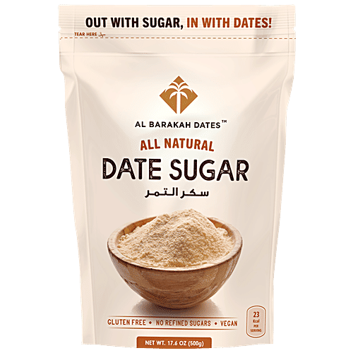 Al Barakah Dates All Natural Dates Sugar - 100% Natural, No Artificial Colours & Flavours, 500 g  