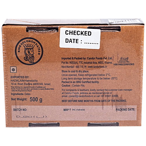 King Solomon Dates Medjoul Natural - No Artificial Flavours, Sweet, 500 g  