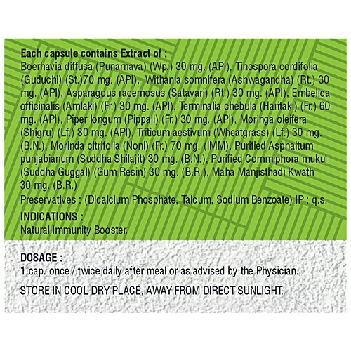 Anuja Herbaceuticals Boostmune Capsules - Ayurvedic, Natural Immunity Booster, 30 pcs