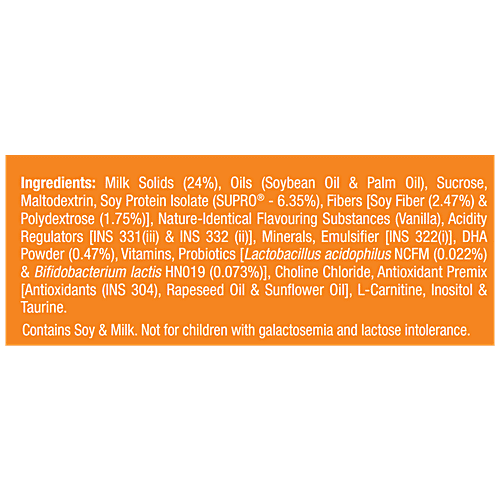 Groviva Wholesome Child Nutrition For Growth & Development - Vanilla, High Protein With DHA, 750 g (2 Units x 375 g each) 