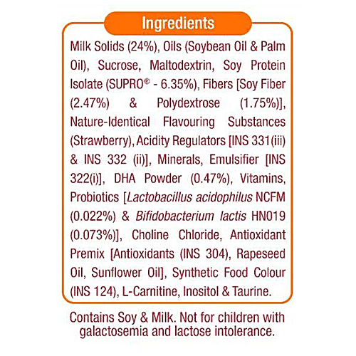 Groviva Wholesome Child Nutrition For Growth & Development - Strawberry, High Protein With DHA, 400 g  
