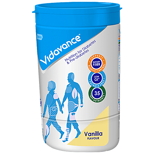 Vidavance Advanced Nutrition For Diabetes & Pre-Diabetes - Vanilla, 400 g Jar 