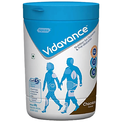 Buy Vidavance Advanced Nutrition For Diabetes & PreDiabetes Chocolate Online at Best Price of
