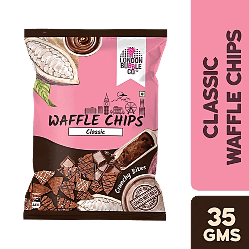 Buy LONDON BUBBLE CO Waffle Chips Classic, Baked, Eggless, Light