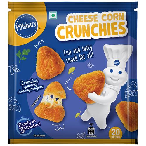 Pillsbury Cheese Corn Crunchies - Large, Crunchy & Cheesy Delight, 340 g (20 pcs) 
