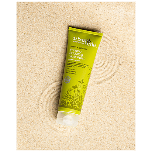 Urban Veda Purifying Exfoliating Facial Polish - Neem + Botanics, For Oil Prone Skin, Mattifying, 125 ml  