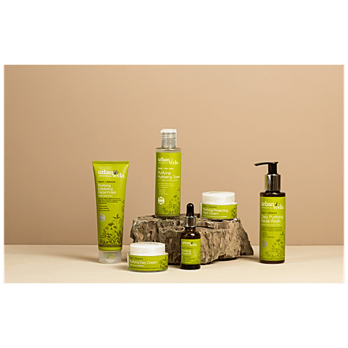 Urban Veda Purifying Exfoliating Facial Polish - Neem + Botanics, For Oil Prone Skin, Mattifying, 125 ml  