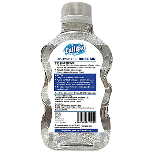 Buy CALIDAD Dishwasher Rinse Aid Liquid For Sparkling Utensils