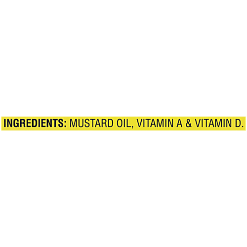 Sri Sri Tattva Premium Kachi Ghani Mustard Oil - Fortified With Vitamin A, D, Boosts Overall Health, 1 L Pouch