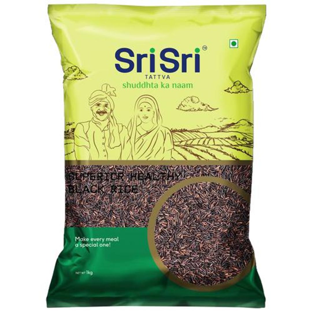 Sri Sri Tattva Superior Healthy Black Rice - Packed With Nutrients, Rich Flavour & Taste, 1 kg 