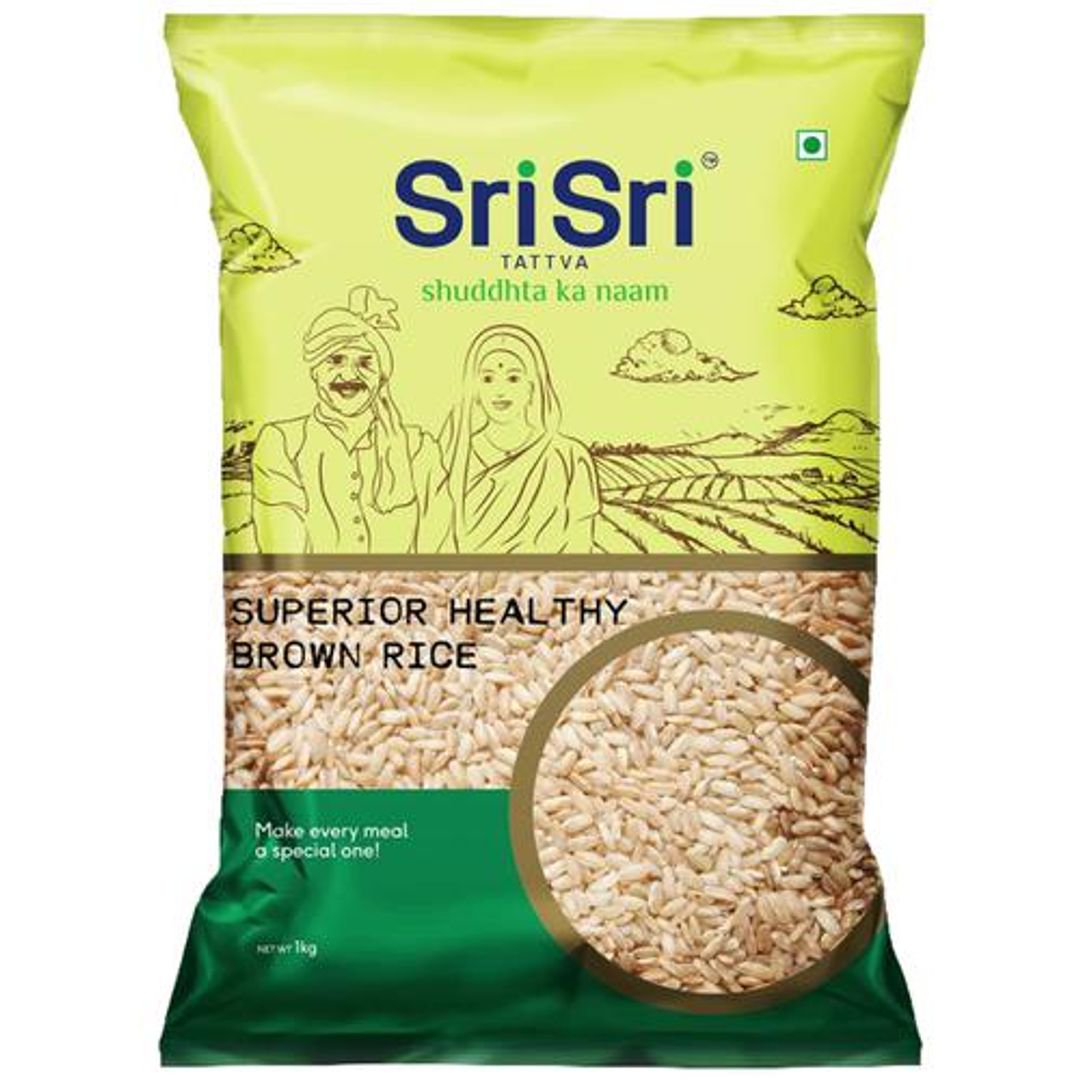 Sri Sri Tattva Superior Healthy Brown Rice - Packed With Nutrients, Rich Nutty Flavour, 1 kg 